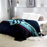 Seattle Kraken Hockey Team Flannel Fleece Throw Blanket